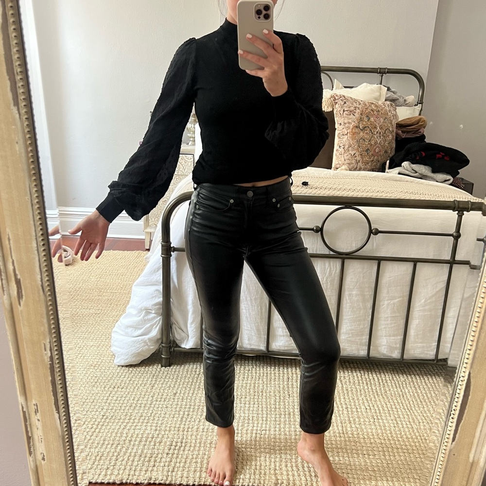 Stradivarius Black Sheer Arm Shirt